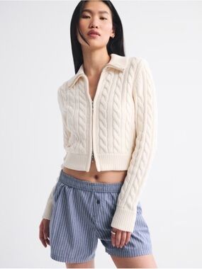 Abercrombie & Fitch Women's Double Zipper Cardigan Medium NWT